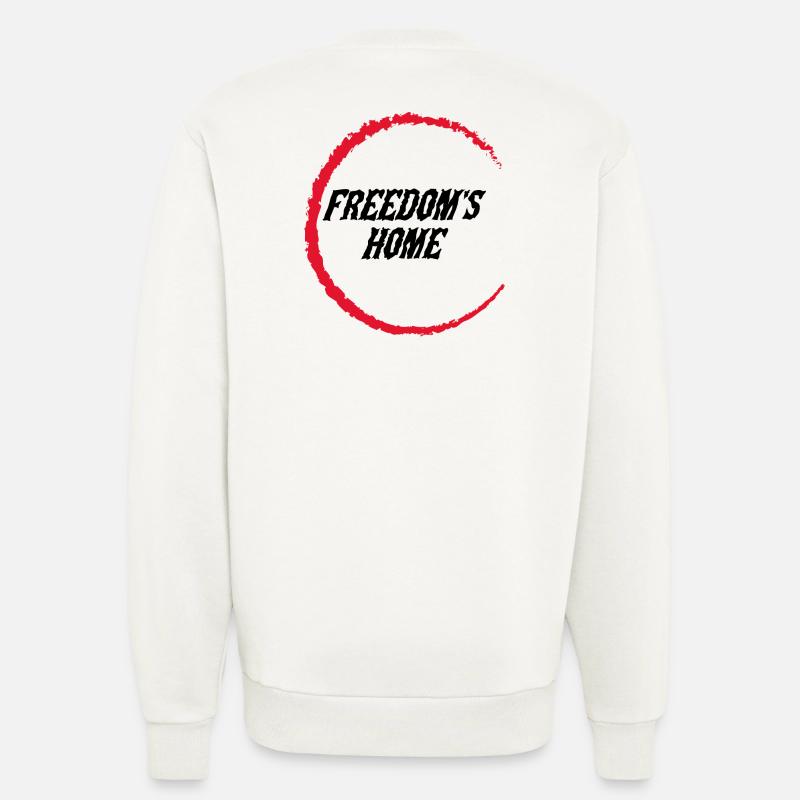 Roter abstrakter Kunstkreis - Sweatshirt - made by SPREAD  - OFF WHITE