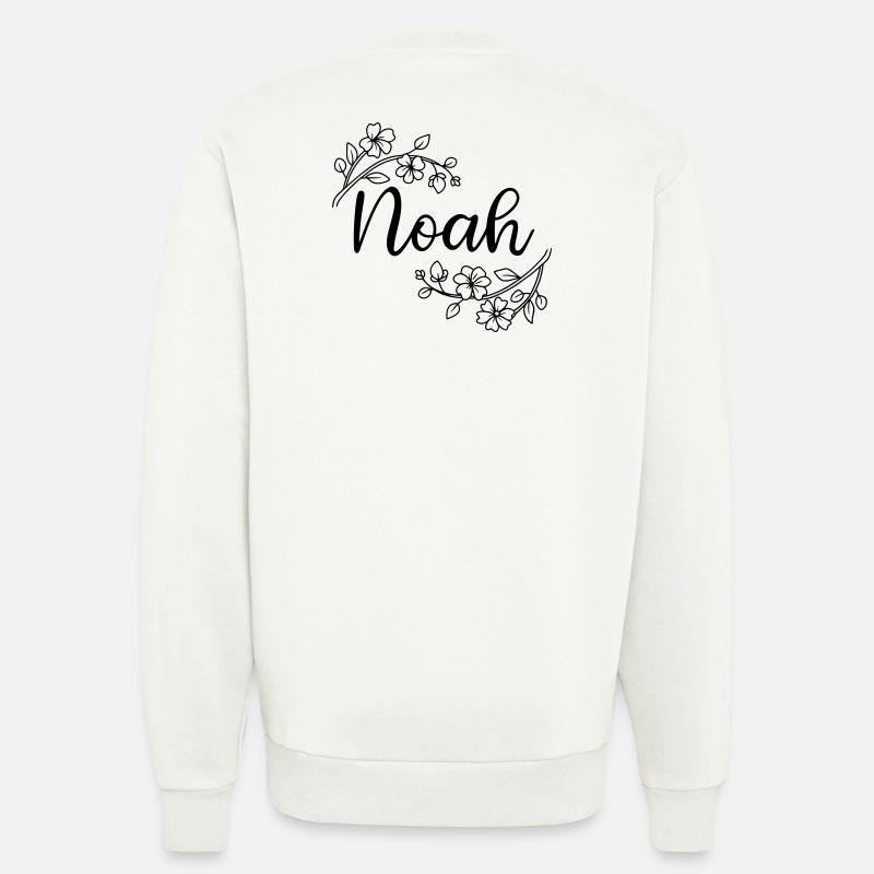 Noé | Nom du nom | Vectographie ! - Sweat bio décontracté fabriqué en UE - OFF WHITE