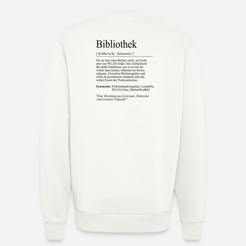 University Saying "Library" Student Gift, Students - Sweatshirt - made by SPREAD  - OFF WHITE