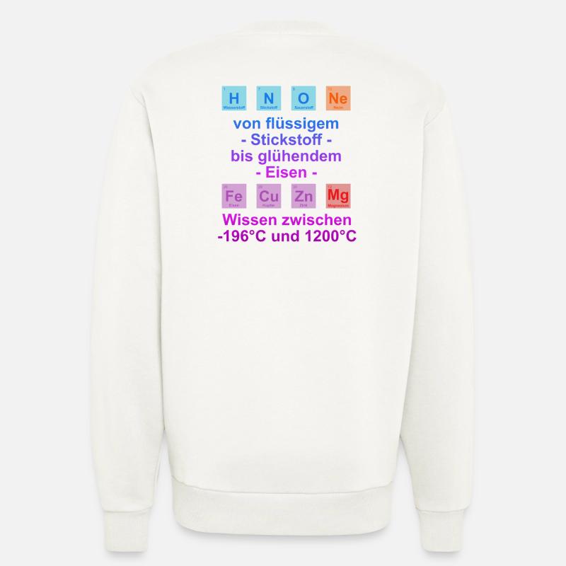 Unispruch "auf Temperatur" Geschenk, Studenten - Sweatshirt - made by SPREAD  - OFF WHITE