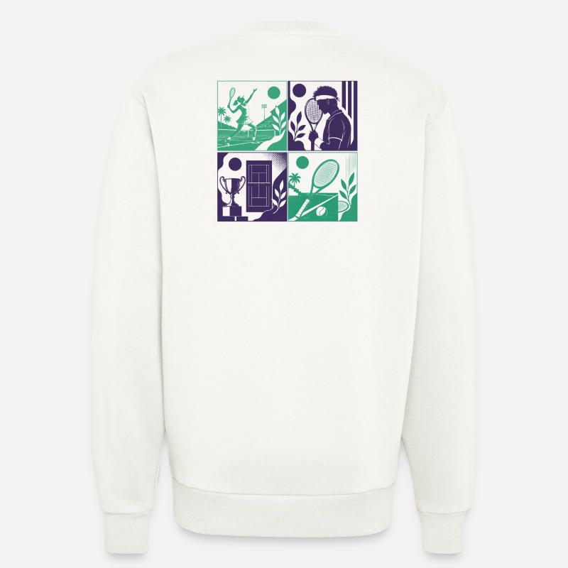 TENNISWELT – wb KI generiert - Sweatshirt - made by SPREAD  - OFF WHITE