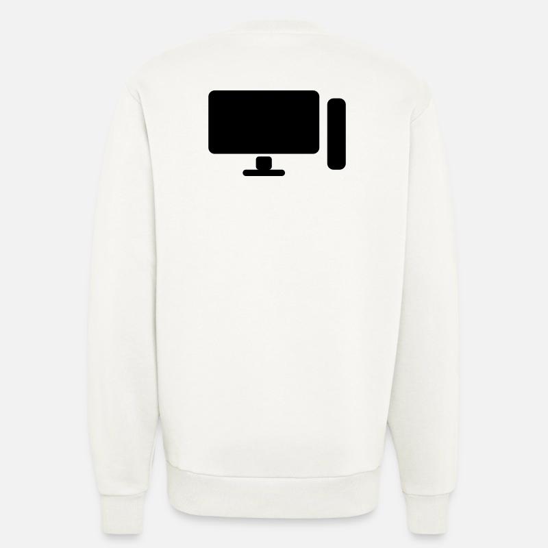 Minimal PC Setup Icon – Gamer Design - Sweatshirt - made by SPREAD  - OFF WHITE