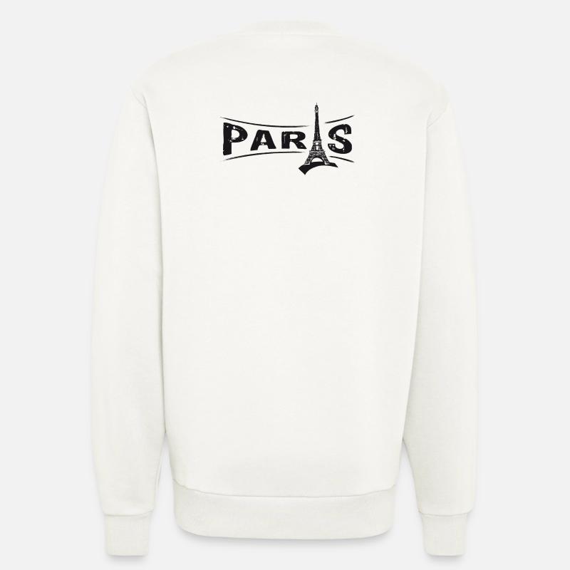 PARIS with Eiffel Tower - Sweatshirt - made by SPREAD  - OFF WHITE