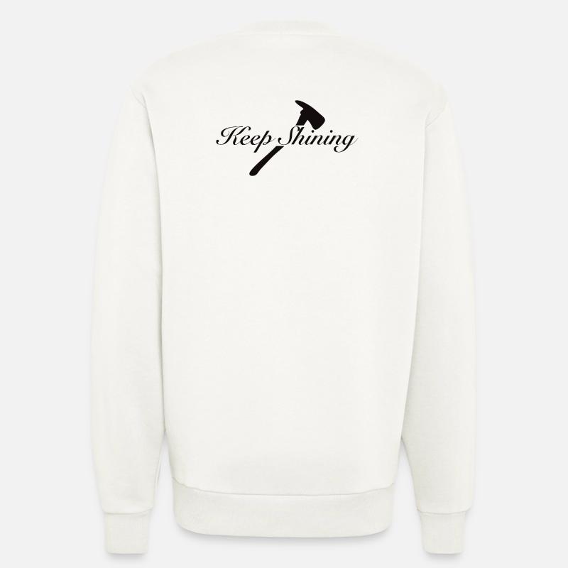 Continue de briller - Sweat bio décontracté fabriqué en UE - OFF WHITE