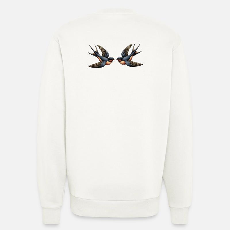 Schwalben – Rockabilly - Sweatshirt - made by SPREAD  - OFF WHITE