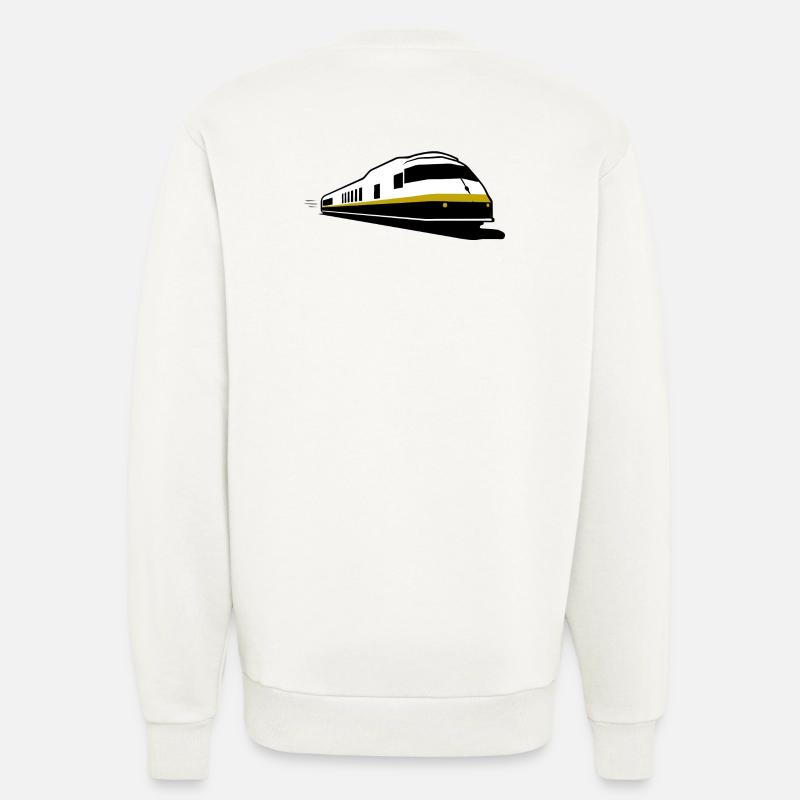 TRAIN - Train - Chemin de fer - Sweatshirt - made by SPREAD  - OFF WHITE