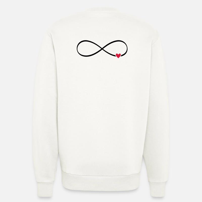 Herz unendlichkeit Zeichen Symbol Geschenk - Sweatshirt - made by SPREAD  - OFF WHITE