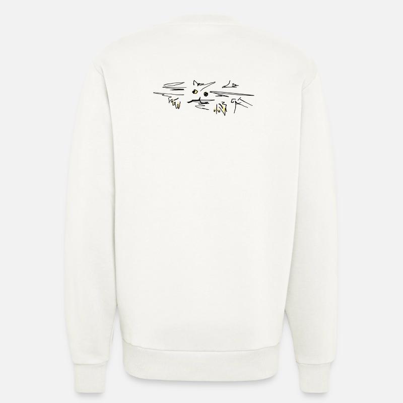 Chat Chat - Sweat bio décontracté fabriqué en UE - OFF WHITE