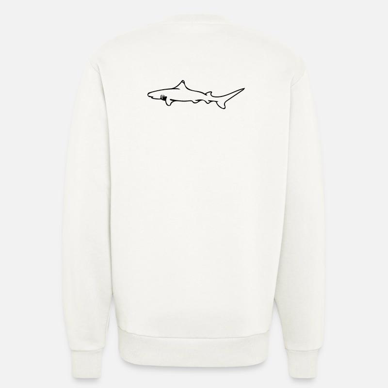 Wildlife Inspired ReefShark - Sweatshirt - made by SPREAD  - OFF WHITE
