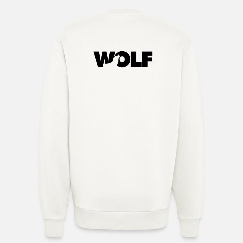 Wolf - Sweatshirt - made by SPREAD  - OFF WHITE