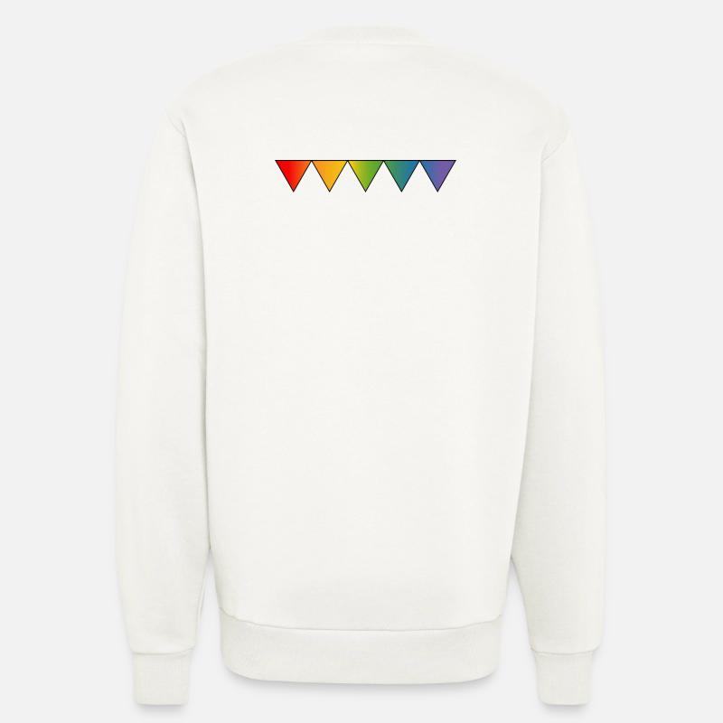 Triangles queer arc-en-ciel - Sweat bio décontracté fabriqué en UE - OFF WHITE