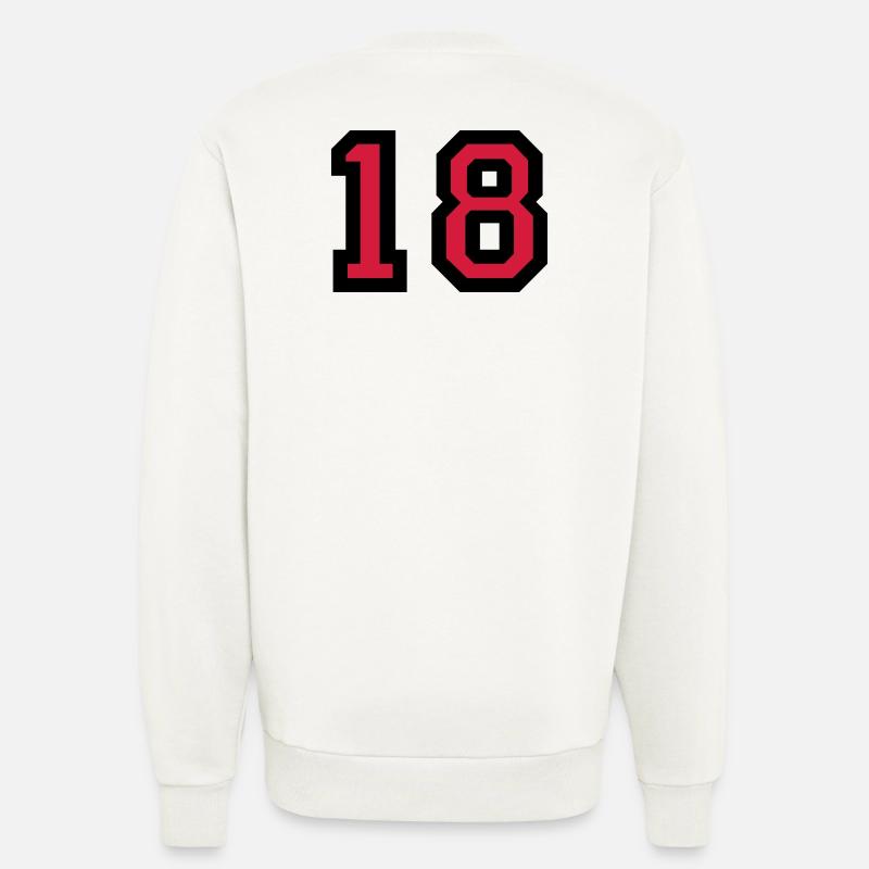 Le numéro 18 - numéro dix-huit - Sweat bio décontracté fabriqué en UE - OFF WHITE
