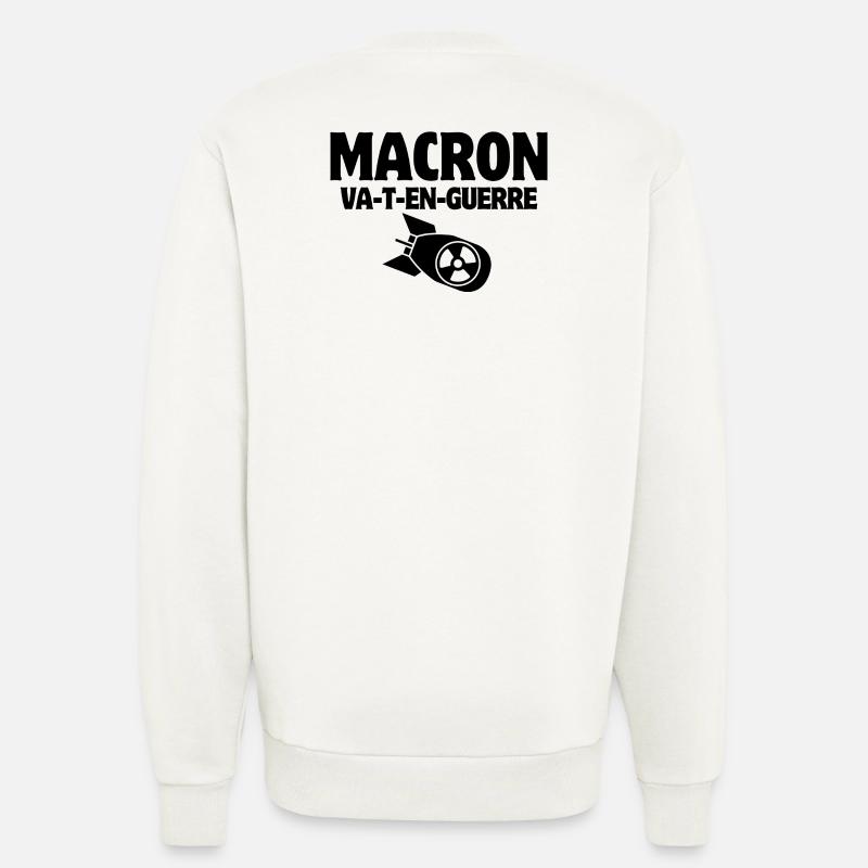 anti-war, Macron, stop war - Sweatshirt - made by SPREAD  - OFF WHITE