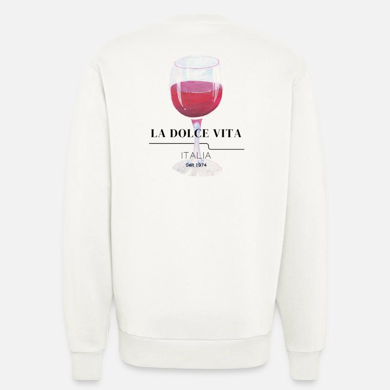 Weinflasche Wasserglas Wasserweinglas - Sweatshirt - made by SPREAD - OFF WHITE