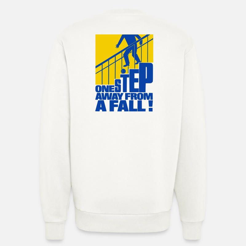 One Step Away from a Fall - Sweatshirt - made by SPREAD  - OFF WHITE