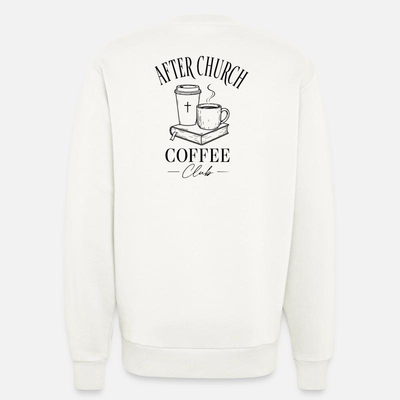 Café de l’église - Sweat bio décontracté fabriqué en UE - OFF WHITE