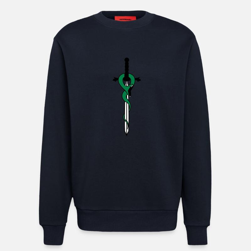 snake_with_sword - Sweatshirt - made by SPREAD  - DARK NAVY