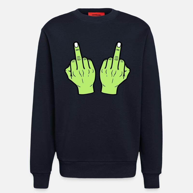 Mittelfinger Hand - Sweatshirt - made by SPREAD  - DARK NAVY