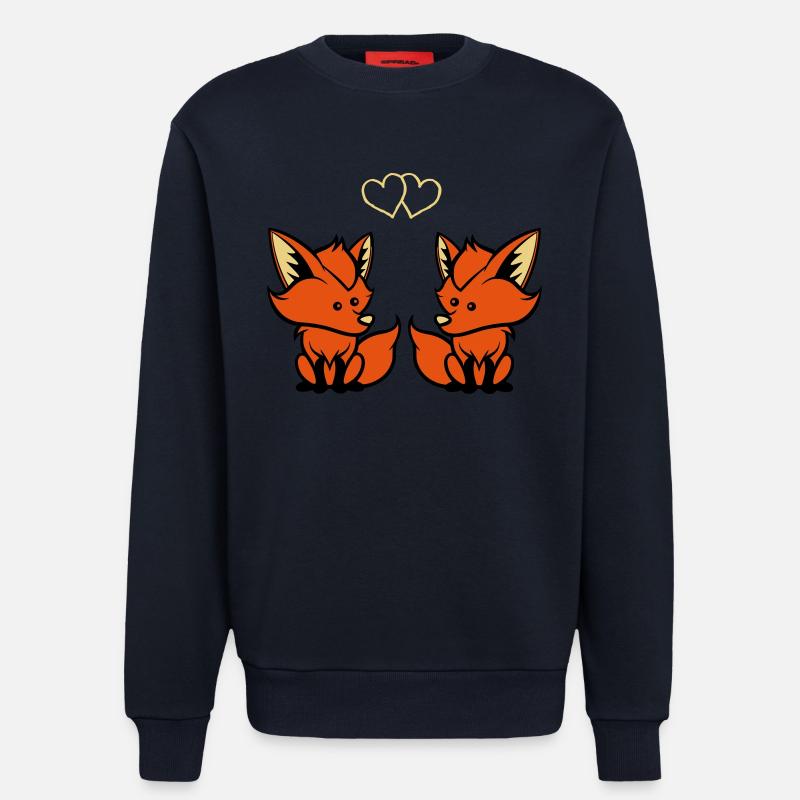 Füchse verliebt - Sweatshirt - made by SPREAD  - DARK NAVY