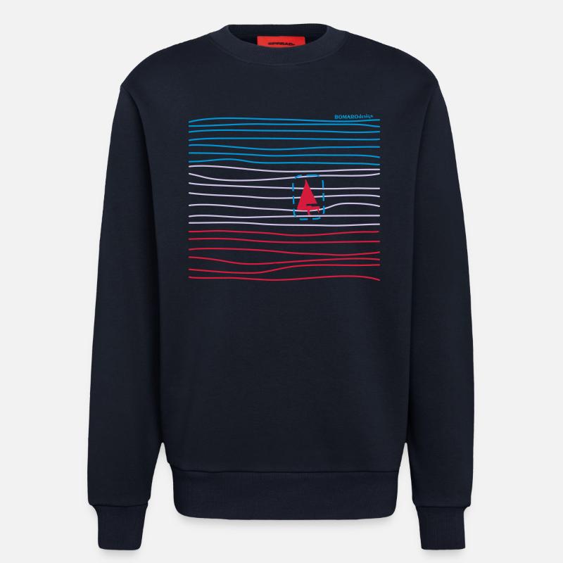 Boot in Wellen - Sweatshirt - made by SPREAD  - DARK NAVY