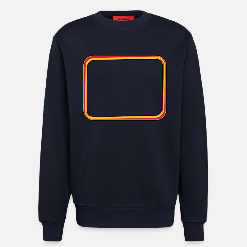 text frame fire - Sweatshirt - made by SPREAD  - DARK NAVY