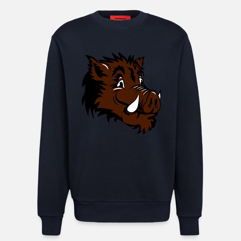 Wild boar head funny - Sweatshirt - made by SPREAD  - DARK NAVY