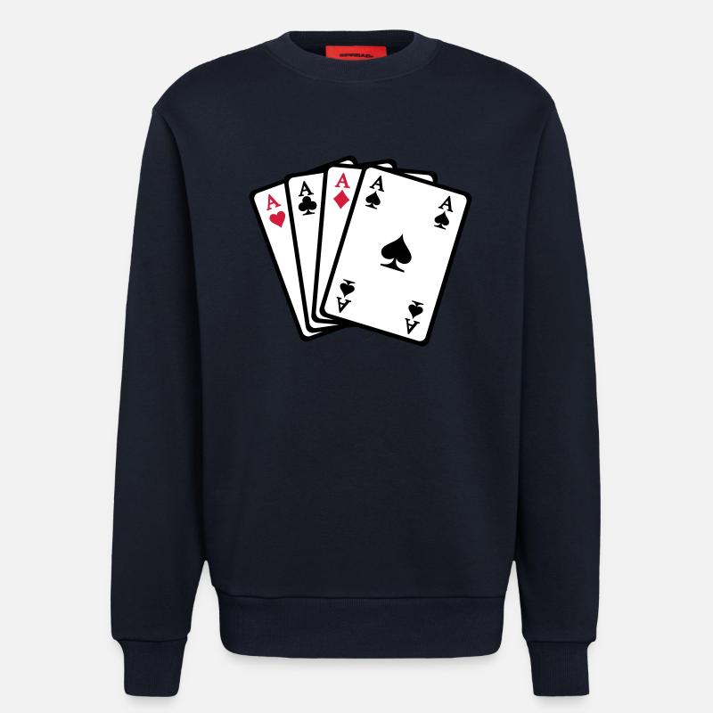 Poker - Sweatshirt - made by SPREAD  - DARK NAVY