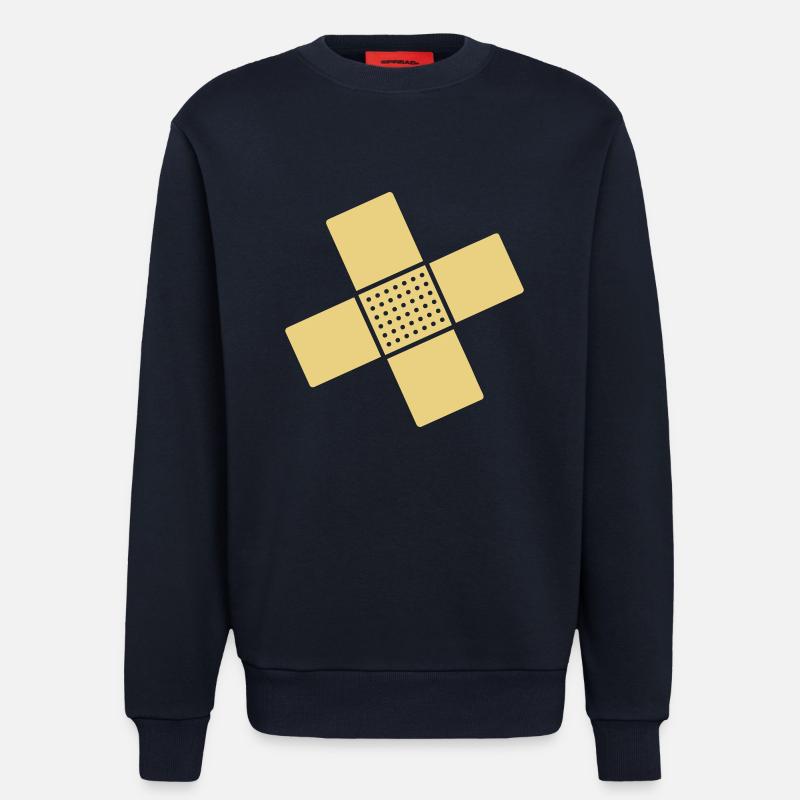 gekreuzte pflaster - Sweatshirt - made by SPREAD  - DARK NAVY