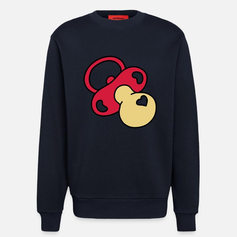 tetine coeur - Sweat bio décontracté fabriqué en UE - DARK NAVY