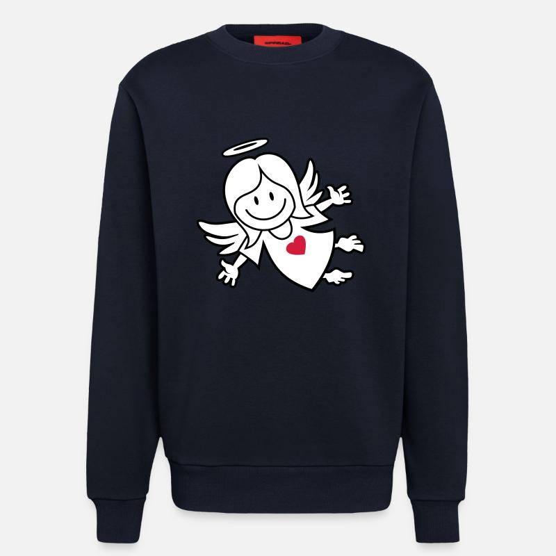 vl064b_engel2_3c - Sweatshirt - made by SPREAD  - DARK NAVY