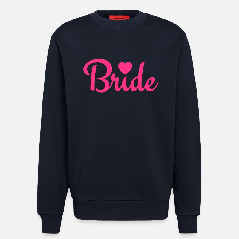bride with heart 1c - Sweatshirt - made by SPREAD  - DARK NAVY