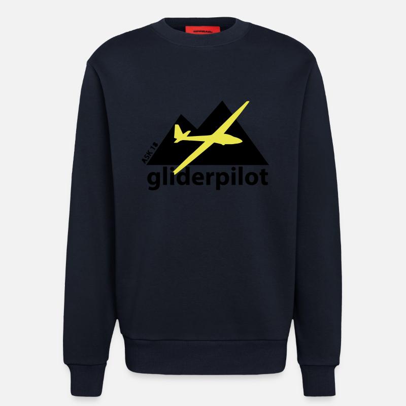 soaring-tv: gliderpilot - Sweatshirt - made by SPREAD  - DARK NAVY