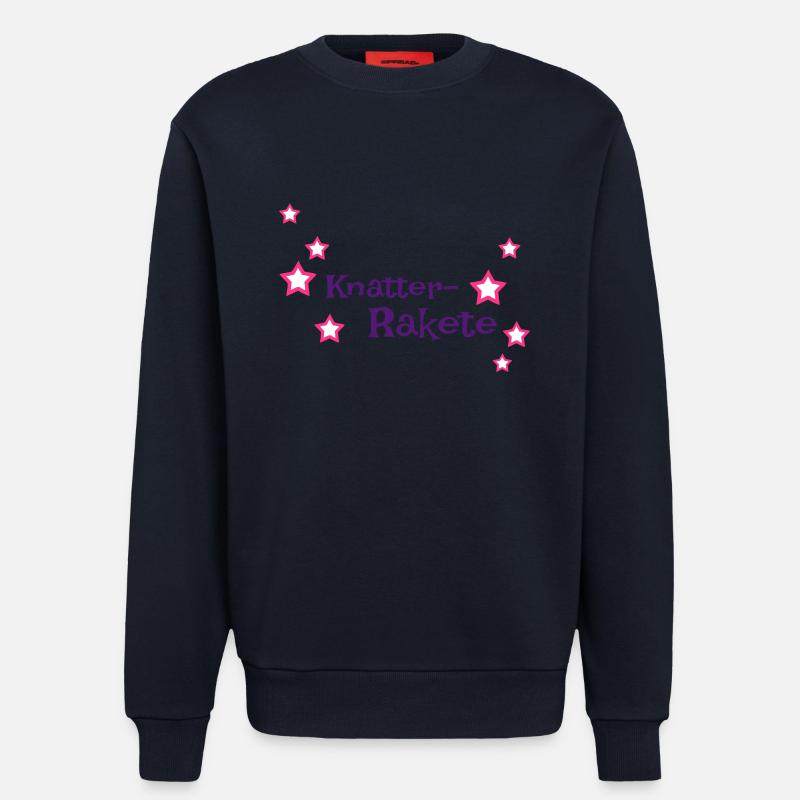 Knatter rocket with asterisks Windelpupser - Sweatshirt - made by SPREAD  - DARK NAVY