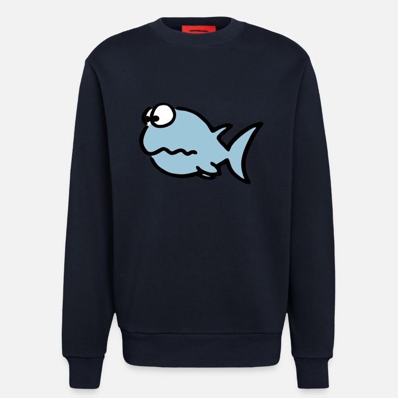 Puzzled fish - Sweatshirt - made by SPREAD  - DARK NAVY