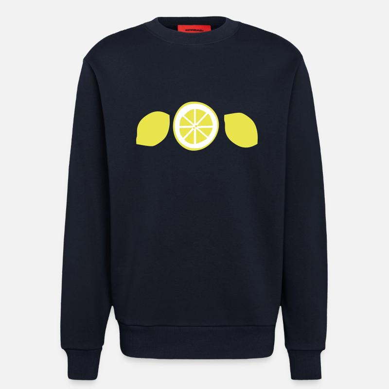 Lemon Obst Vektor - Sweatshirt - made by SPREAD - DARK NAVY