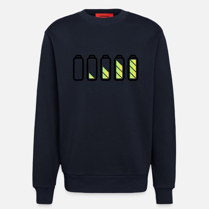 battery_loading - Sweatshirt - made by SPREAD  - DARK NAVY