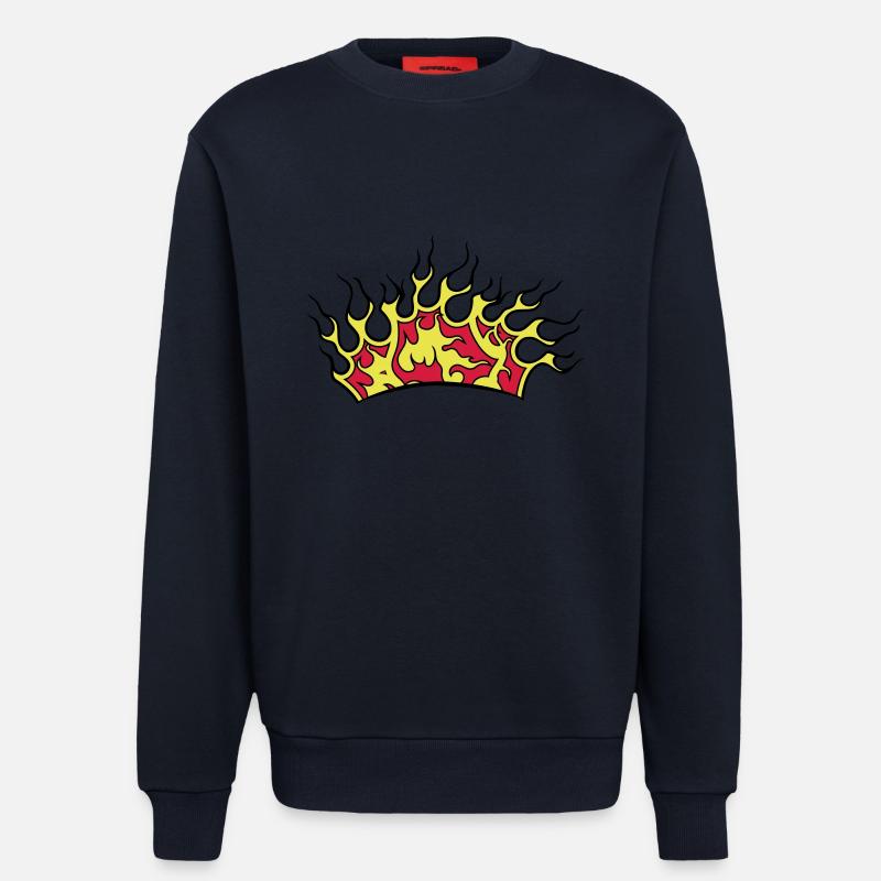 Fire flames crown - Sweatshirt - made by SPREAD  - DARK NAVY