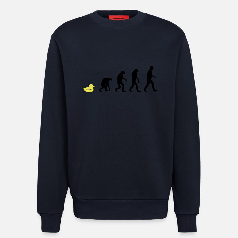 quietsche entchen evolution - Sweatshirt - made by SPREAD  - DARK NAVY