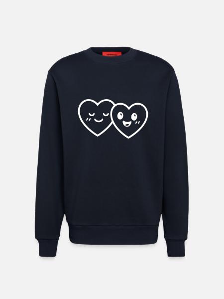 Herzen Paar Liebe - Sweatshirt - made by SPREAD - DARK NAVY