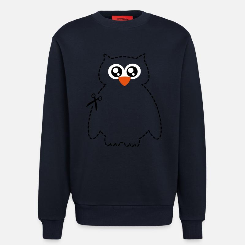 Cute scissors owl - Sweatshirt - made by SPREAD  - DARK NAVY