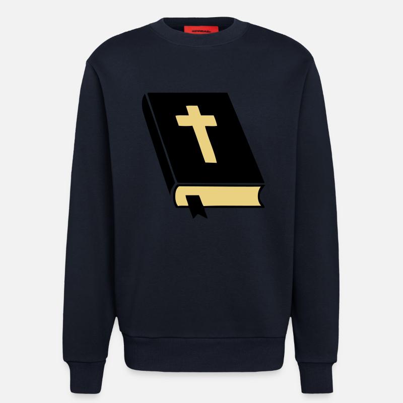 bibel_02 - Sweat bio décontracté fabriqué en UE - DARK NAVY