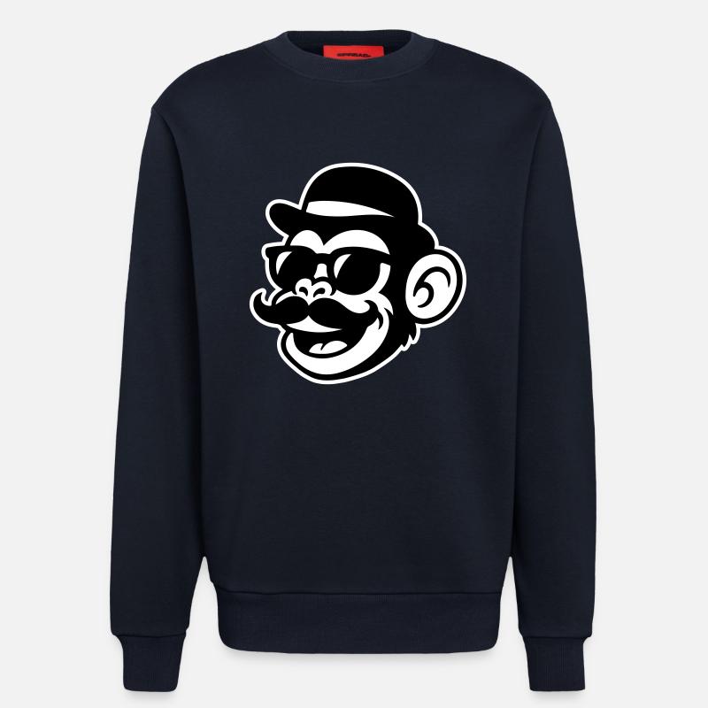 Affe Sir Mustache - Sweatshirt - made by SPREAD  - DARK NAVY