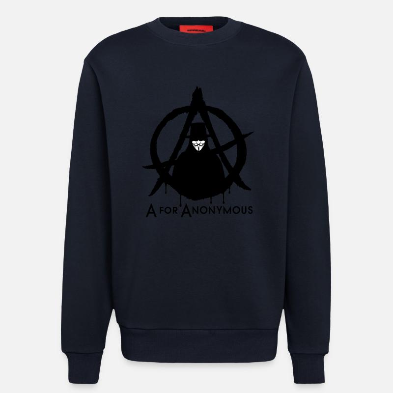 A for Anonymous 2c - Sweatshirt - made by SPREAD  - DARK NAVY