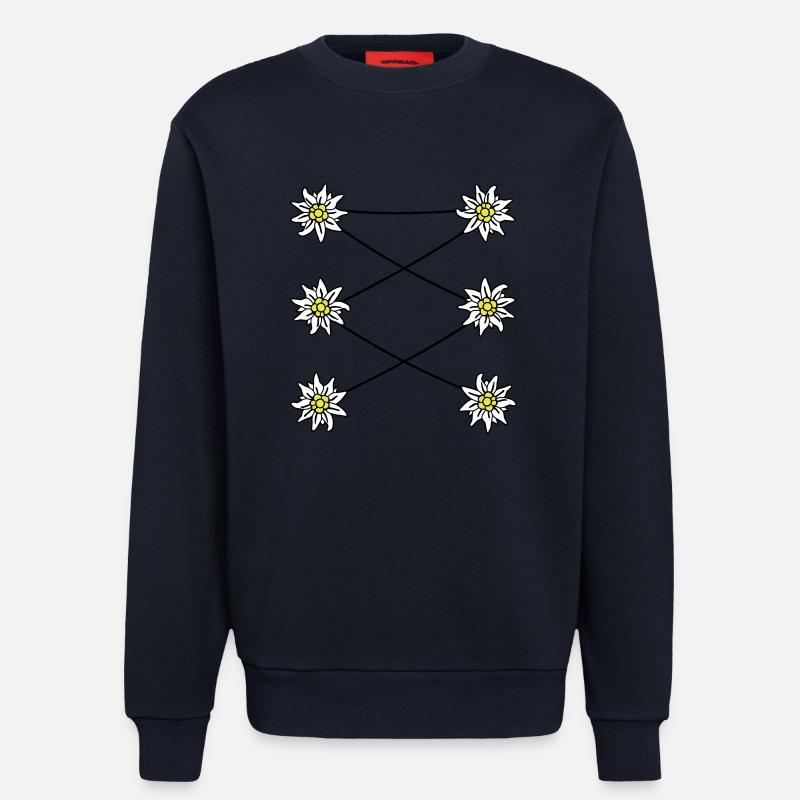 Edelweiss Dirndl - - - - Sweatshirt - made by SPREAD  - DARK NAVY