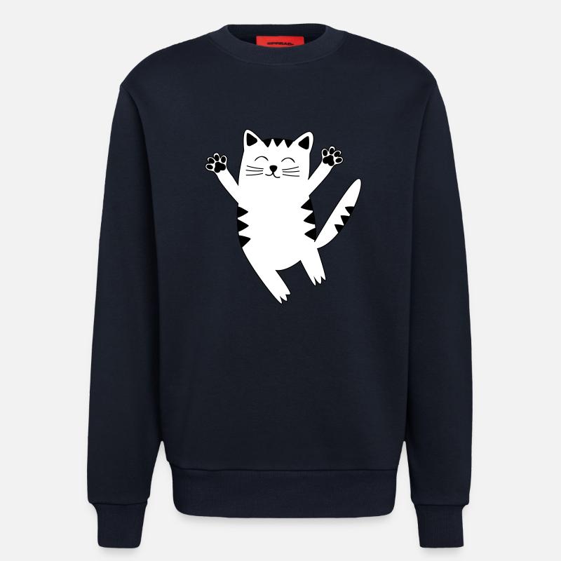 chat - Sweat bio décontracté fabriqué en UE - DARK NAVY
