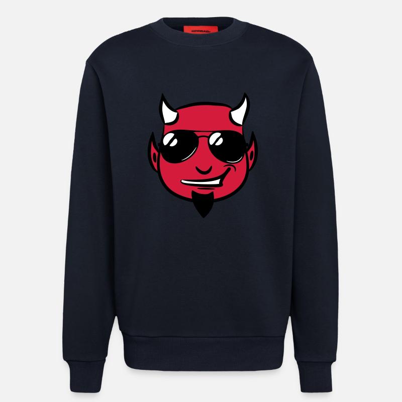 Devil deceitful goatee sunglasses - Sweatshirt - made by SPREAD  - DARK NAVY