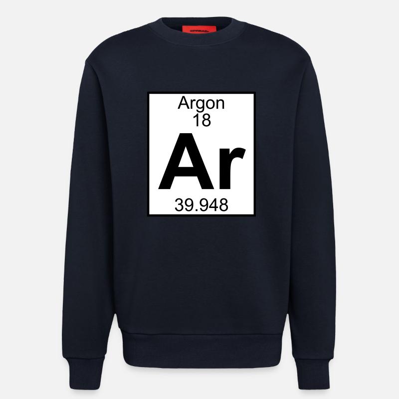 Argon (Ar) (element 18) - Sweatshirt - made by SPREAD  - DARK NAVY