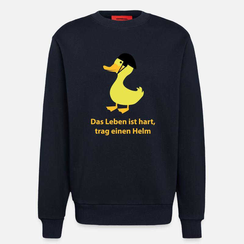 Ente mit Helm - Sweatshirt - made by SPREAD  - DARK NAVY