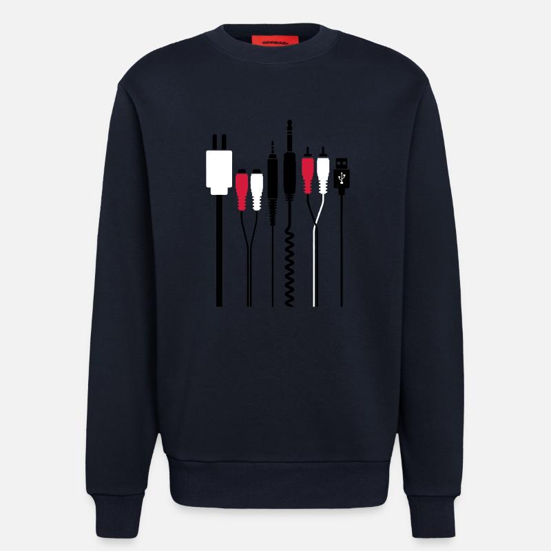 Audio und Strom Stecker - Sweatshirt - made by SPREAD - DARK NAVY