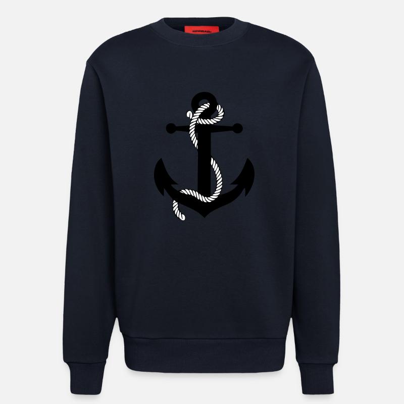 Anker mit Seil v2 - Sweatshirt - made by SPREAD  - DARK NAVY